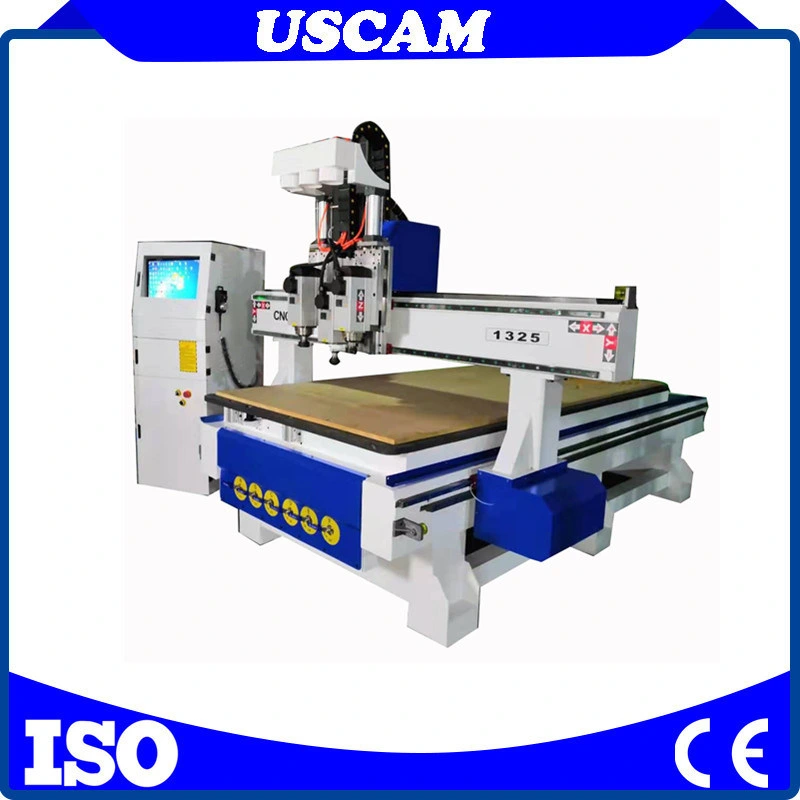 Three Heads Woodworking Router for Cutting Engraving Wooden Door Machine