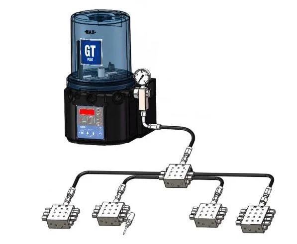 Todo distribuidor Mvbthe cuantitativa del módulo de 6-20 con el interruptor de alarma de distribuidor de grasa de interruptor de proximidad