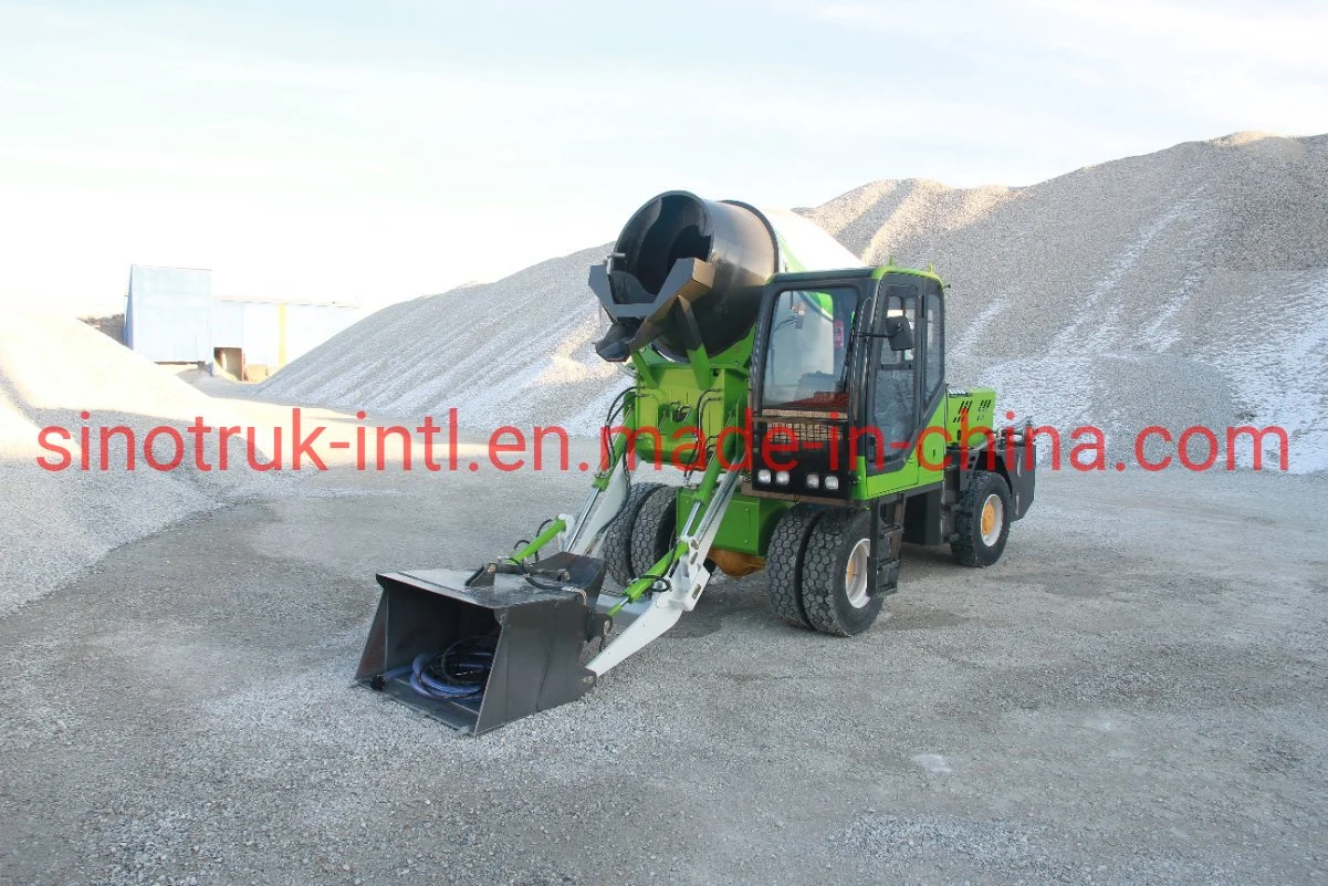 Portable Mini Concrete Mobile Mixer with Self Loading