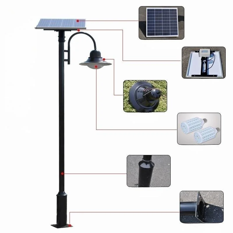 IP65 CE RoHS Aluminum 3m 3.5m 4m Solar LED Garden Light