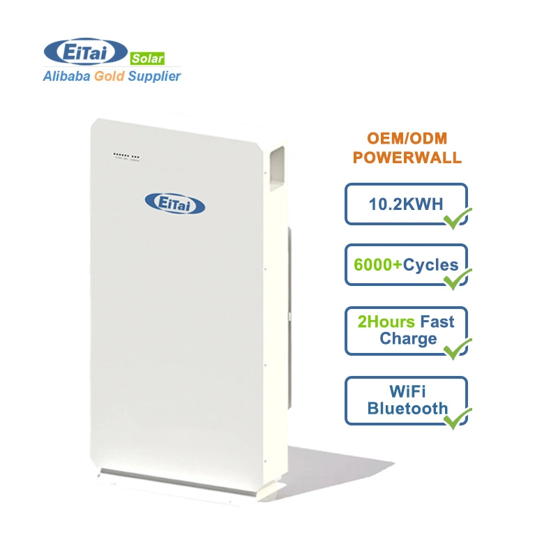 Eitai Deep Cycle 48V200ah Power Wall LiFePO4 Energy Storage Lithium Ion 10kw Home Solar Battery Pack