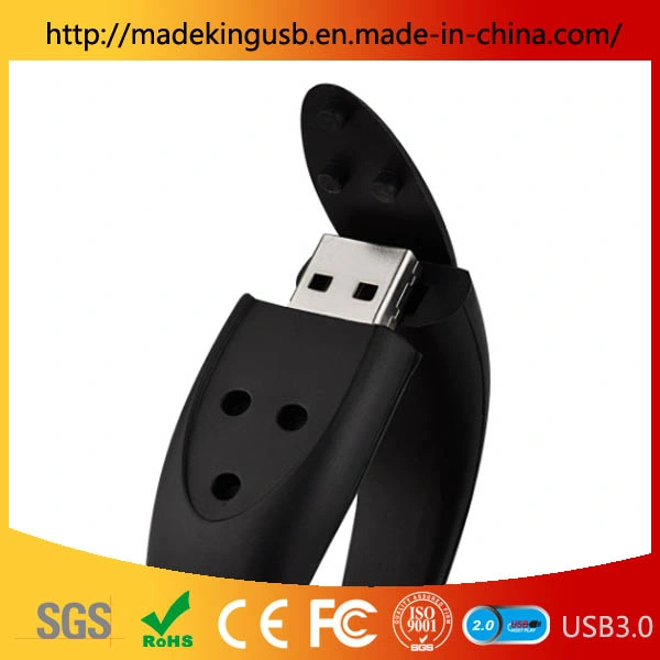 Personality Soft Plastic Silicone Wrist Pen Drive/ Bracelet OEM USB Flash Drive