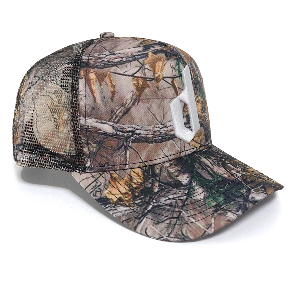 Digital Printing Pattern Custom Canvas Fabric Mesh Trucker Hat