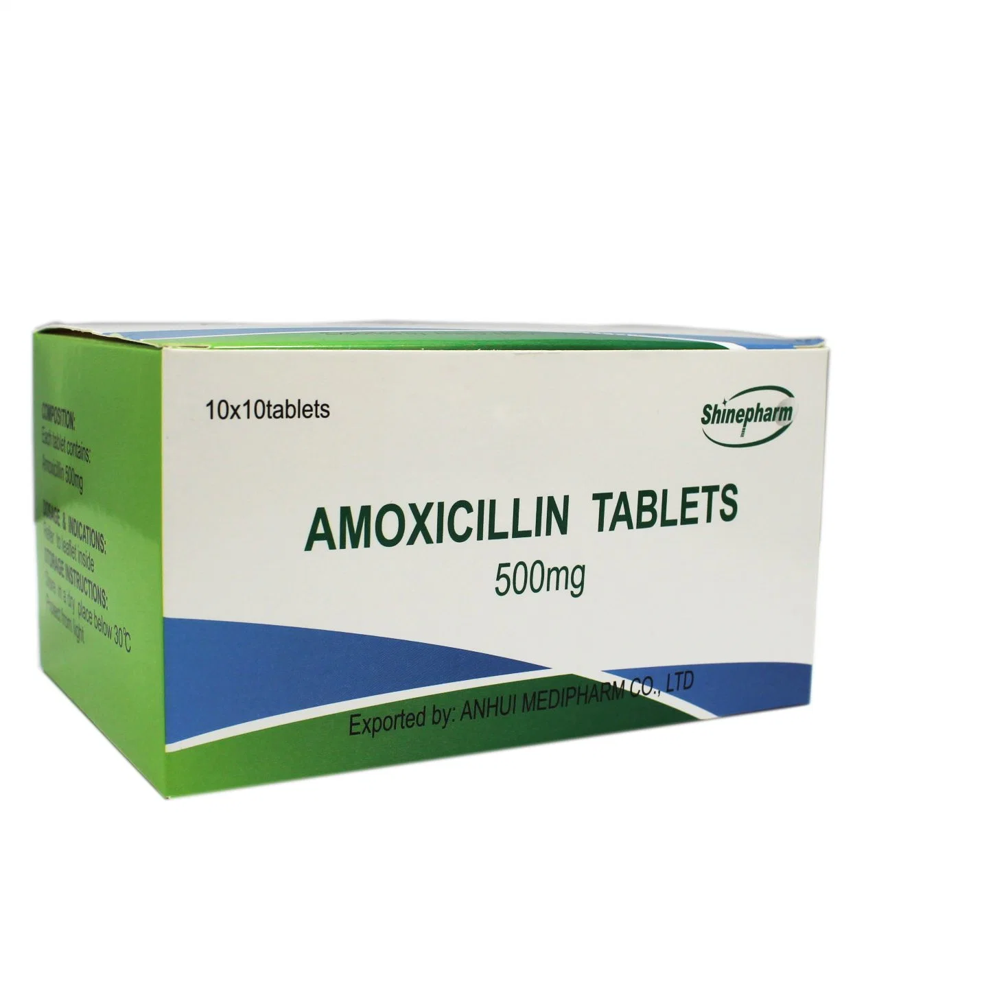 AMoxicilina Tablet 500mg acabado Western Medicina GMP