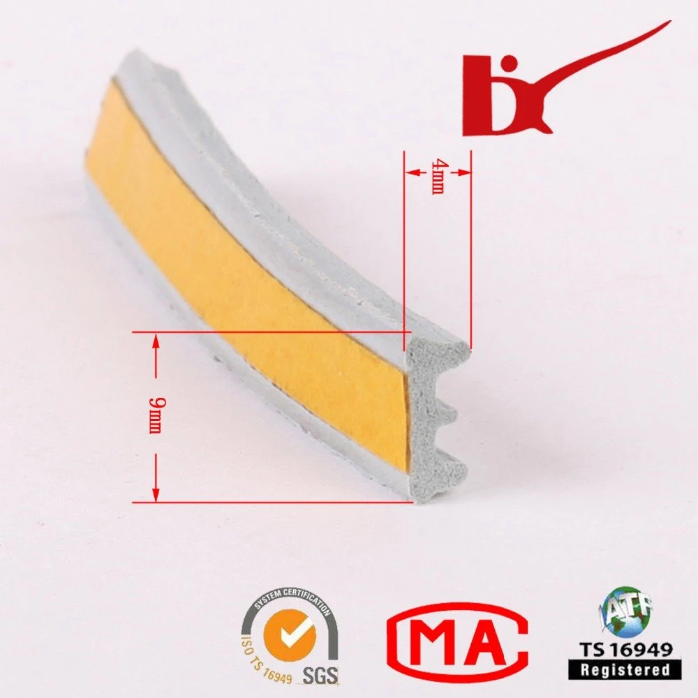 Varios forma D/P/E/I forma tira de la junta de goma espuma para puerta