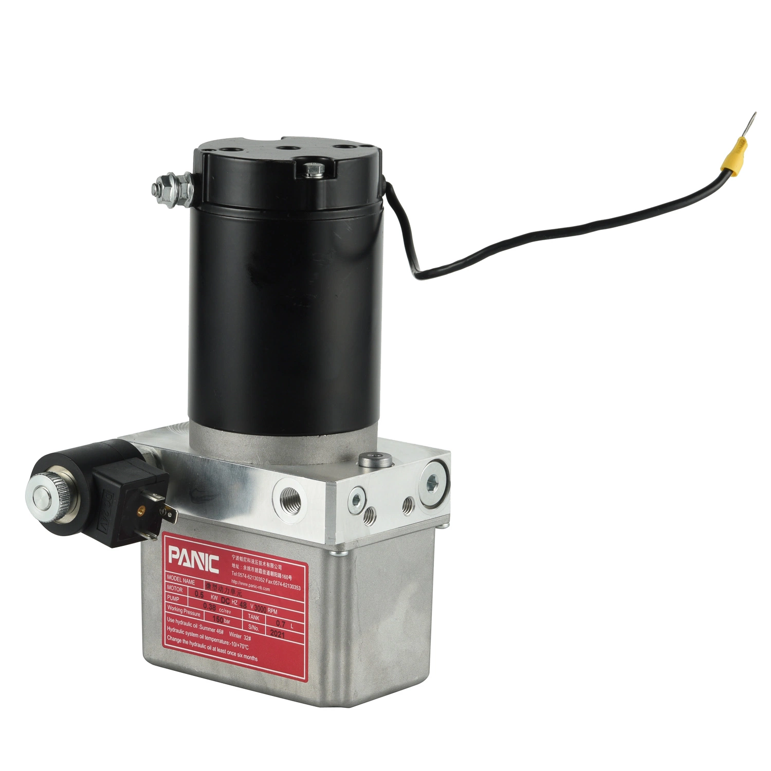 Câble électrovanne de commande DC12V 24V 48V Groupe hydraulique