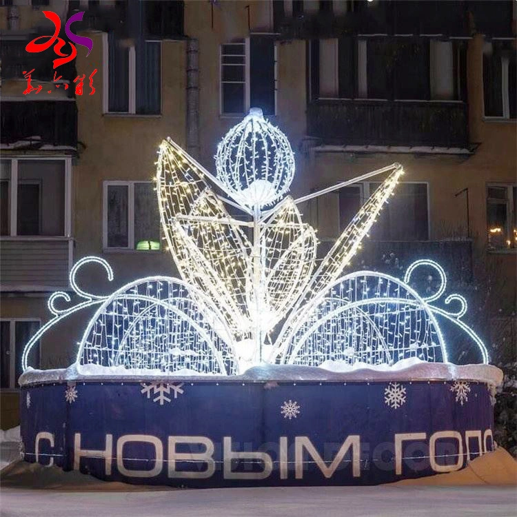 Christmas Decor 3D Effect Dynamic Customized Size LED Fountain Light