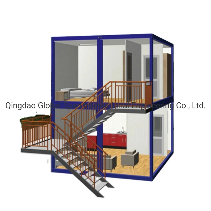 2 Storey Light Steel Structure Frame Villa House Modular Home Detachable Prefabricated Building New Model Luxury Flatpack Prefab Container House Contain Hous