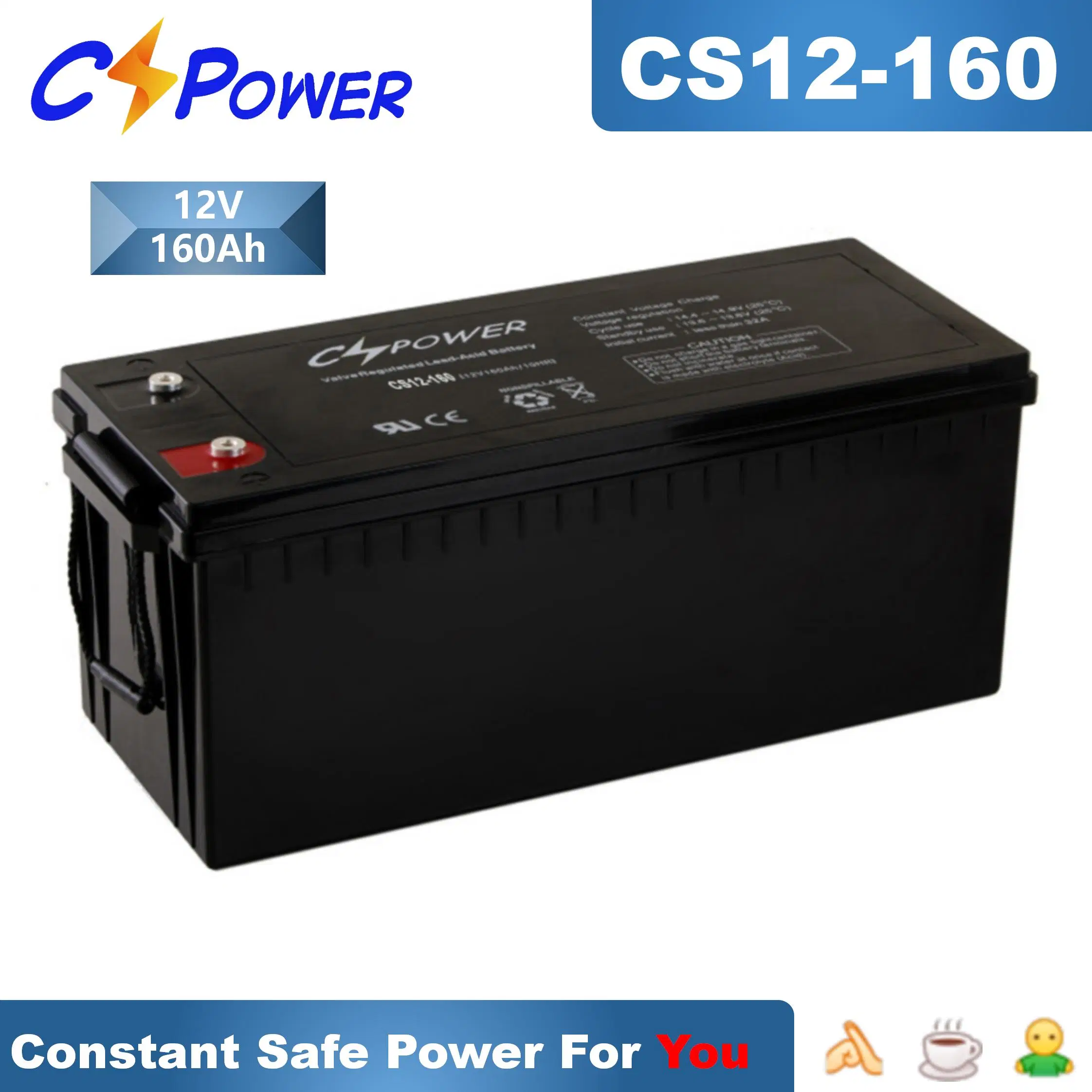 Cspower IEC-Approved 12V 200ah Accumulators/12V-48V-Solar-Lead-Acid-Battery/UPS-Backup -Battery/Maitnenace-Rechargeable-Acid-Batteries/Energy-Storage-Batterycsl