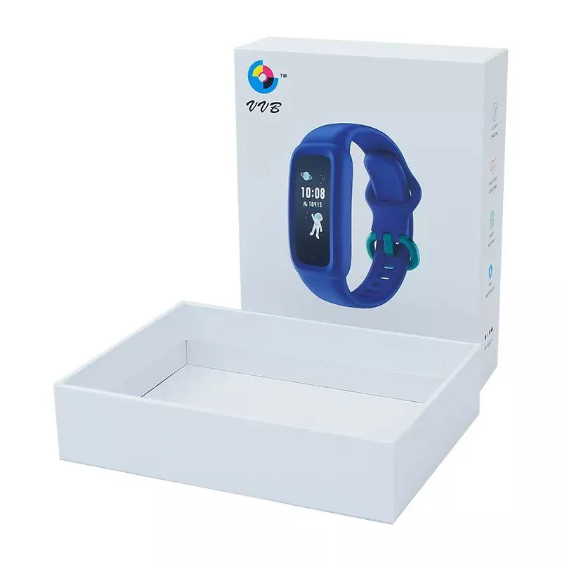 Custom Logo Printed Cardboard Lid and Base Telephone Watch Smart Wristband Paper Packaging Gift Box