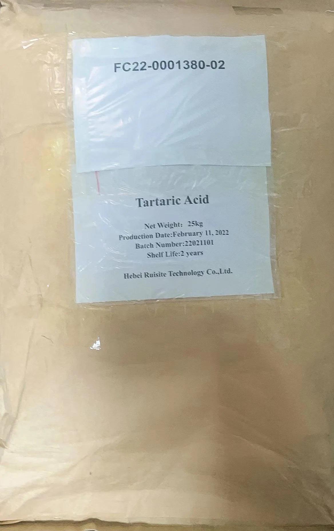 Factory Price D-Tartaric Acid Food Grade CAS 87-69-4 Tartaric Acid 99.5%