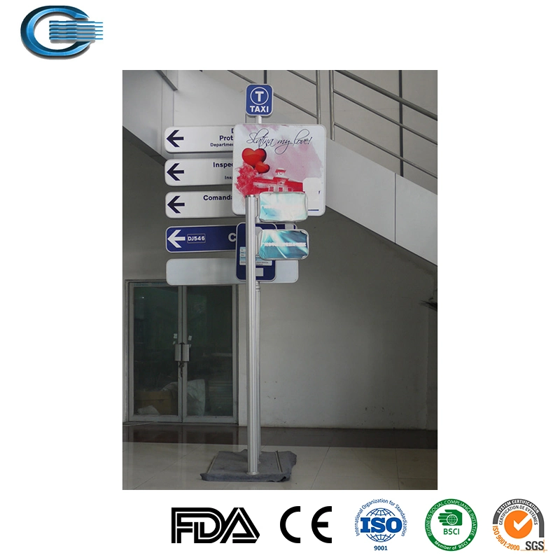 Huasheng Outdoor Advertising Board safety Pavement Road Sign Iron a Frame Double Side Poster Stand