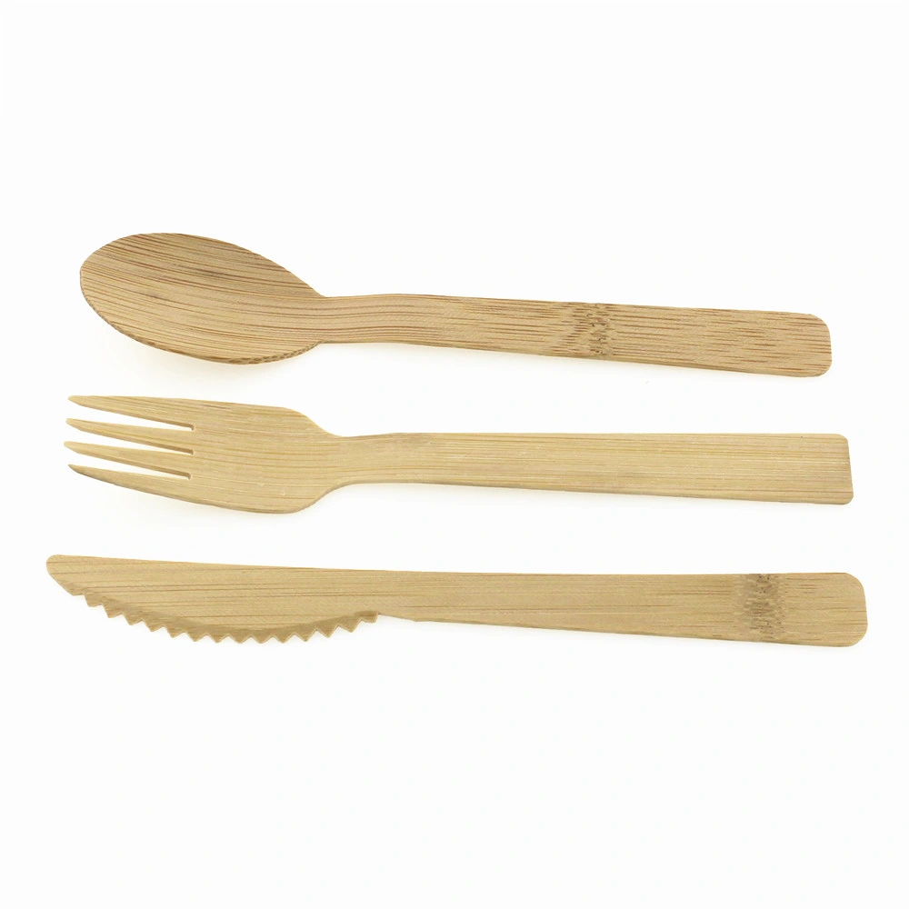 Forquilha Eco Bamboo biodegradável conjunto de artigos de mesa descartáveis Bamboo Cutlery servir