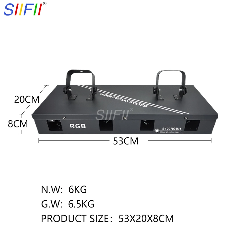 4 головка RGB лазера для караоке-баров Pub DJ дискотека