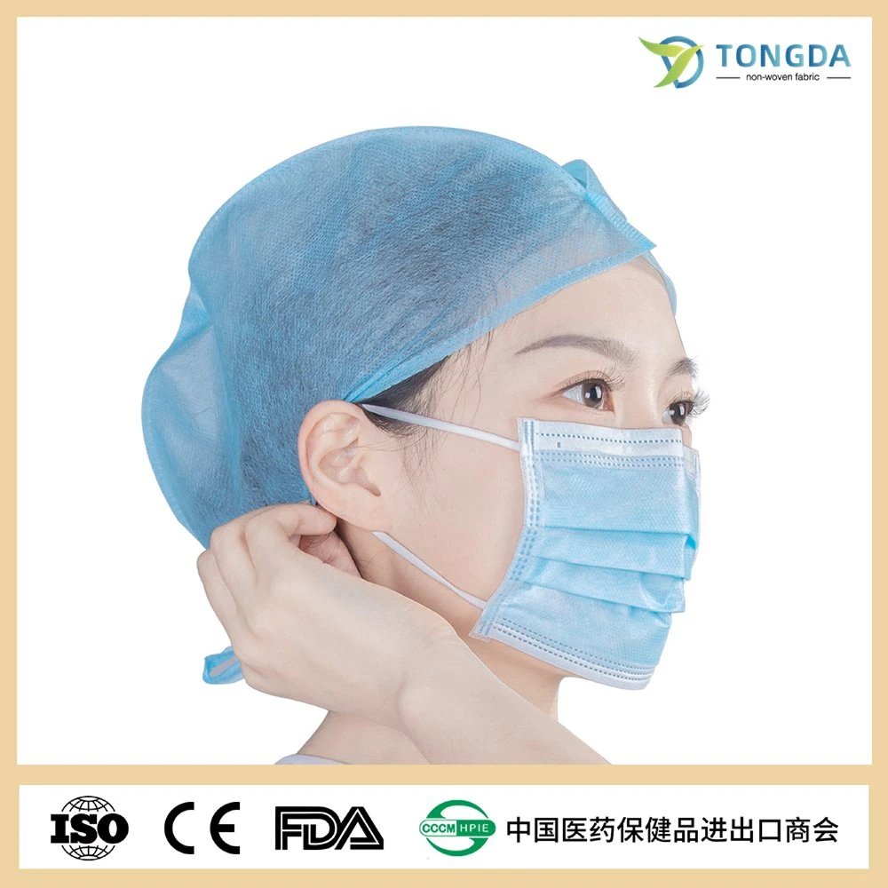 PP/SMS Surgical Head Caps Disposable Doctor Hair Cap With Tie On Back