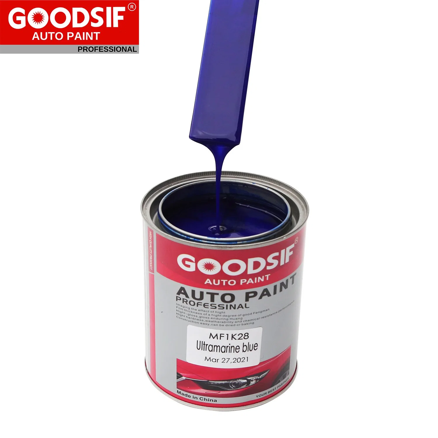 Extra Fast Drying Goodsif Car Coating 1K Jet Black Color Auto Refinishing Paint