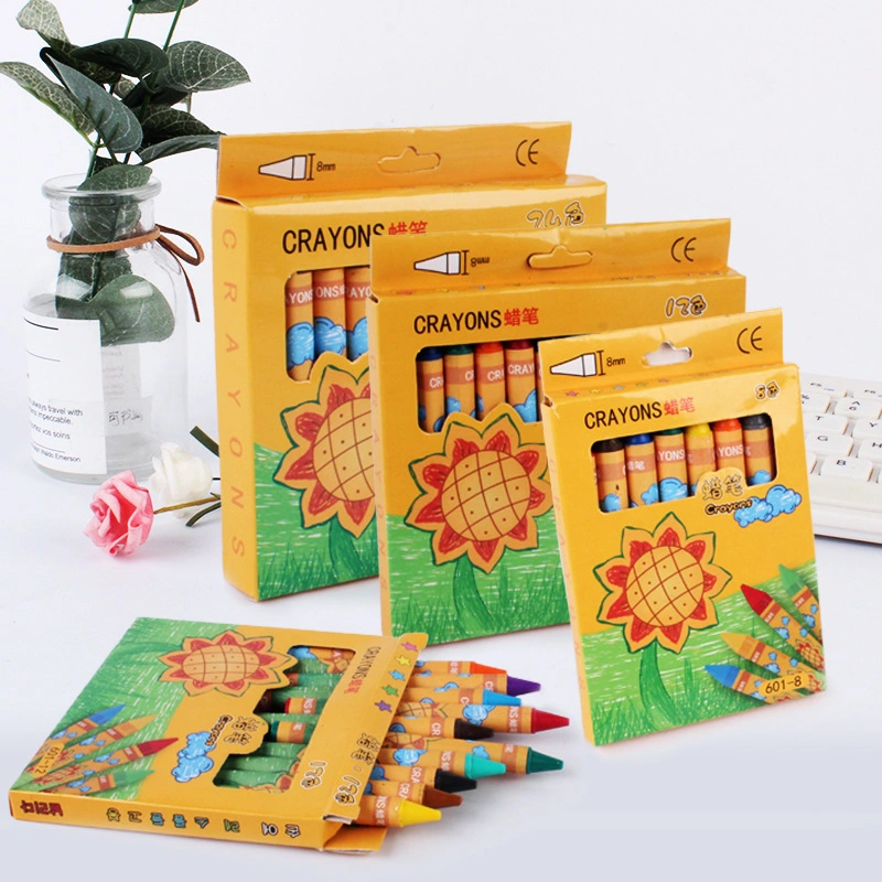 Wholesale Creative Van Gogh Sunflower Kids 8 Color Crayons for Kids