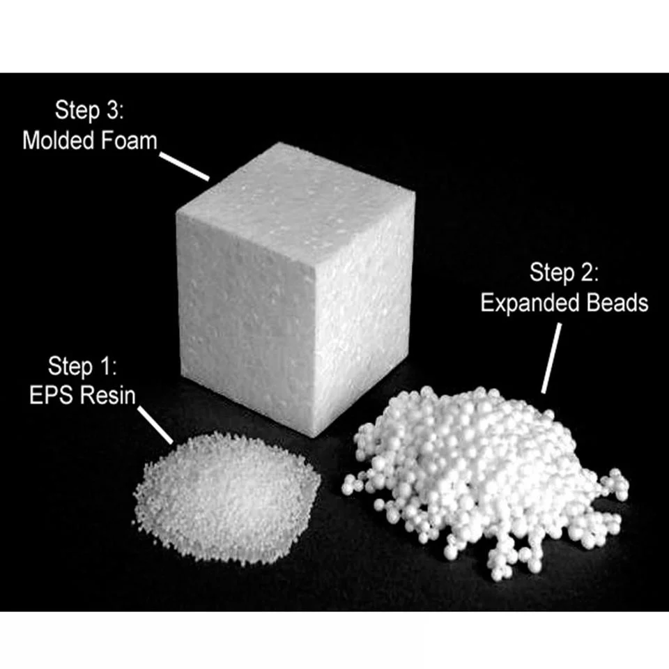 Ab Werk Preis EPS Rohmaterial expandiertes Polystyrol korlorlos halbtransparent Kleine expandierte EPS Perlen für EPS Maschine