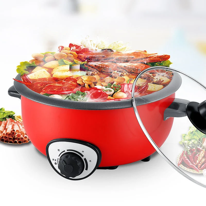 Nonstick Portable Electric Health Cooker 4L 5L 6L 1300W Skillet Hot Pot