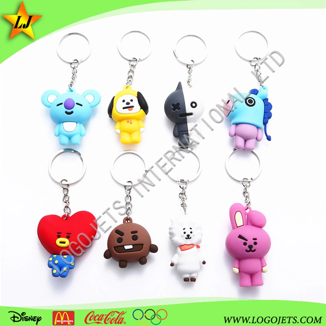 Hot Sale Keychainprmotional PVC personnalisés cadeau de vacances