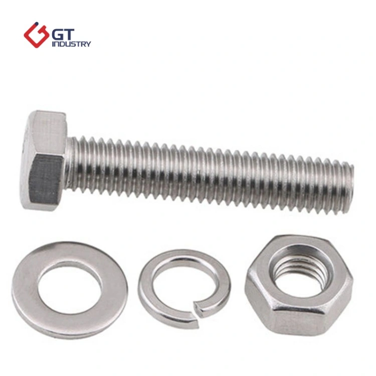 Chinese Factory Price Fastener Hardware Grade 8.8 Stainless Steel Carbon Steel DIN931 DIN933 Hex Head Nut and Bolt