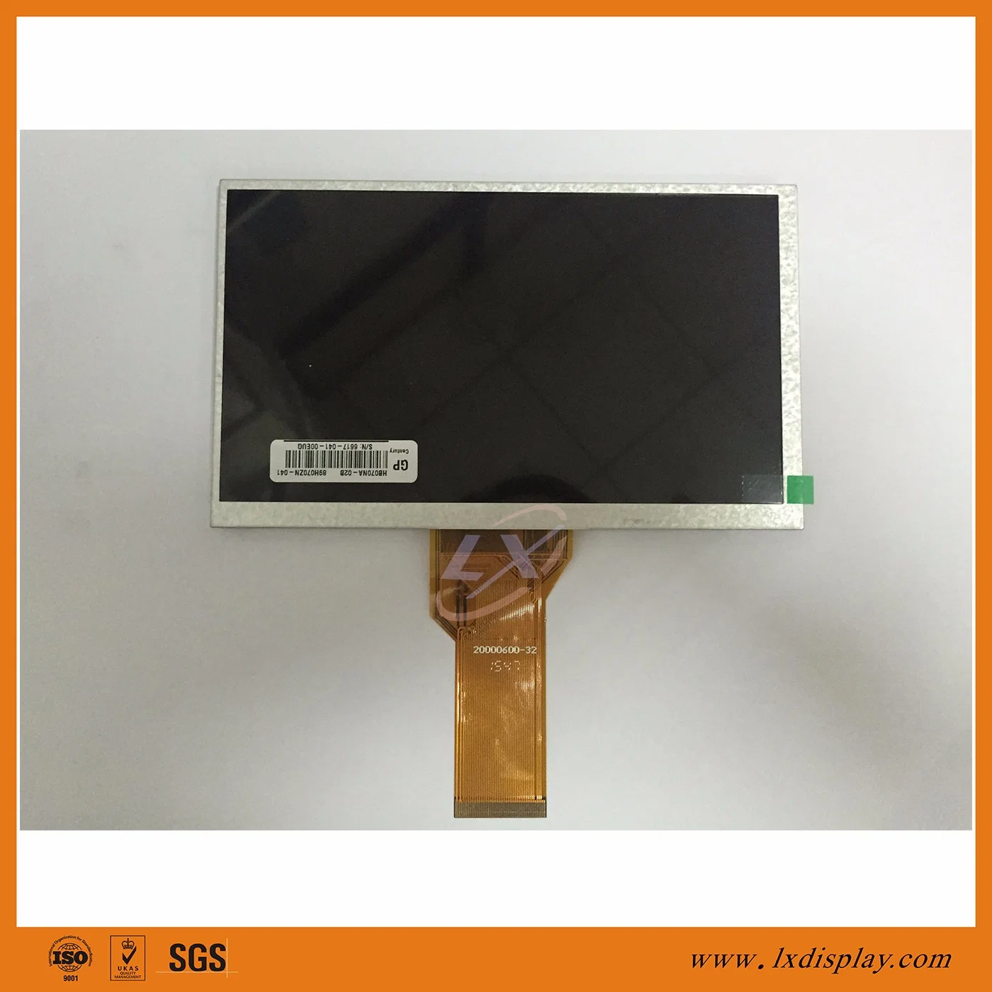 Uso Industrial de la seguridad pública 7" 800*480 Módulo de visualización LCD TFT