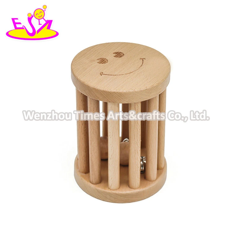 2021 Fashionable Entertainment Pretend Play Wooden Baby Wrist Rattle Toy W08K034b