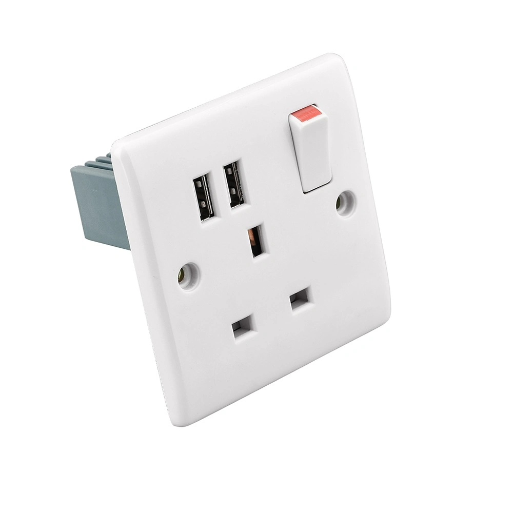 Multifunction Furniture Power 3 Pin Plug Outlet Lamp Light USB Socket