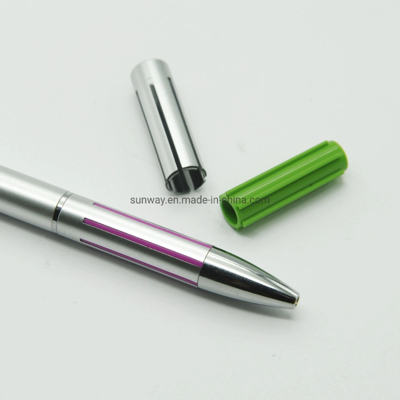 Wholesale/Supplier Advertising Pretty Silver Stylish Gift Click Plastic Ballpoint Pen