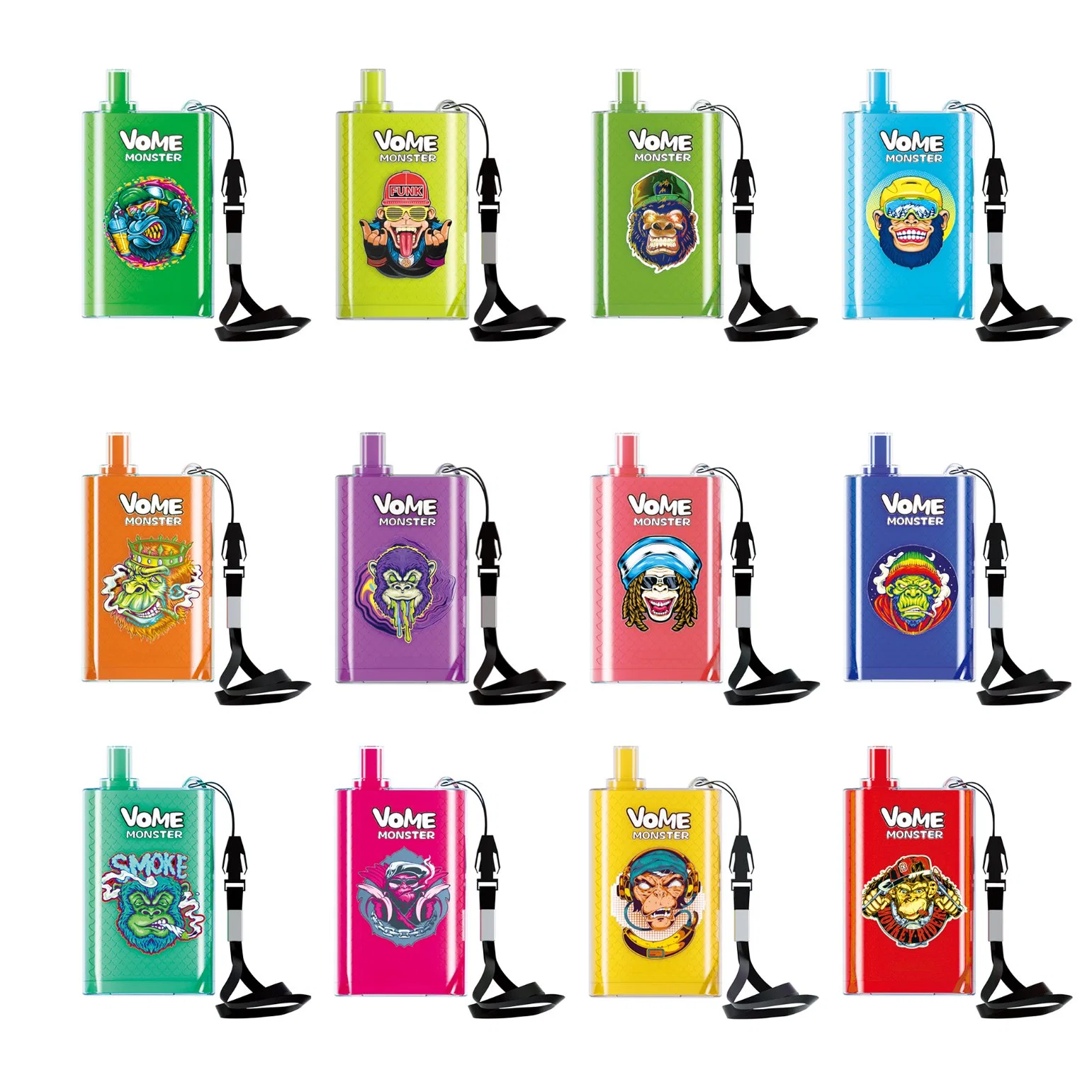 Factory Direct Vome Monster 10000puffs 20ml E Liquid Disposable/Chargeable Vape 850mAh Rechargeable E Cig 12 Flavors Vape Pod