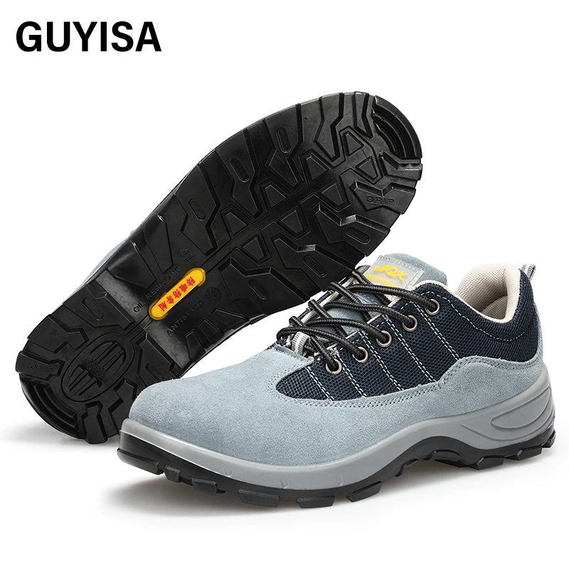 Guyisa Wear-Resistant Smash Proof and Stab Proof Work Shoes Safety Shoes for Men