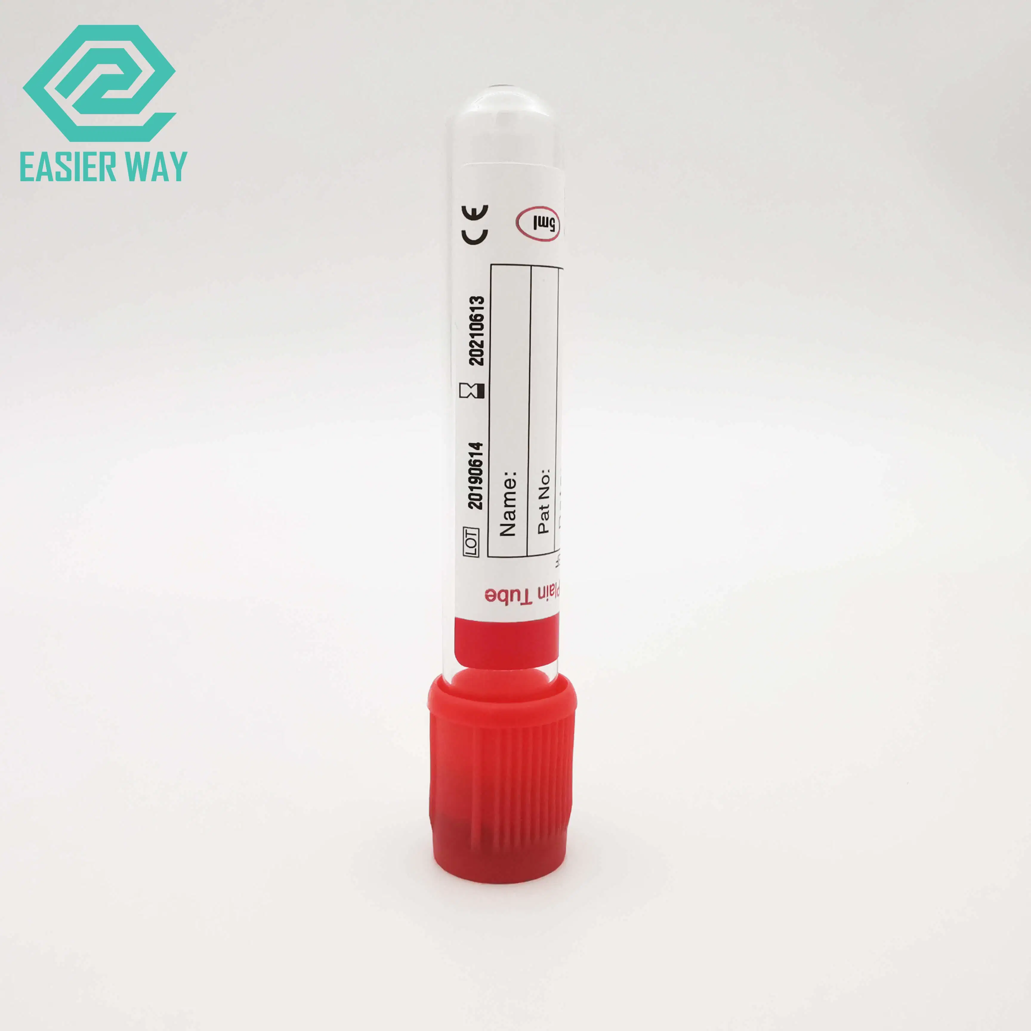 Red Top Vacuum Tubes with Clot Activator Plain Tube Clot Activator Tube