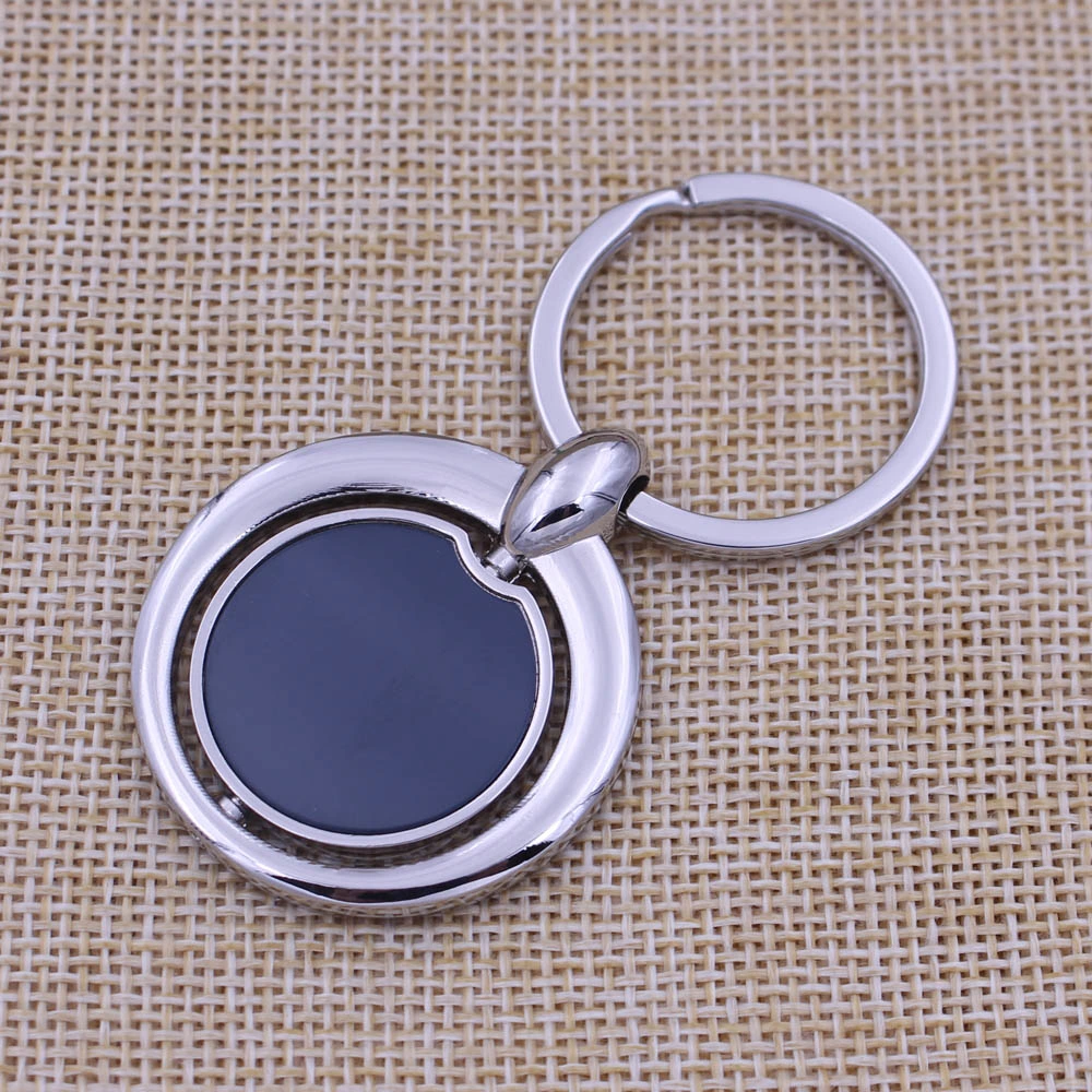 Custom Fashion Rotatable Blank Metal Keychain