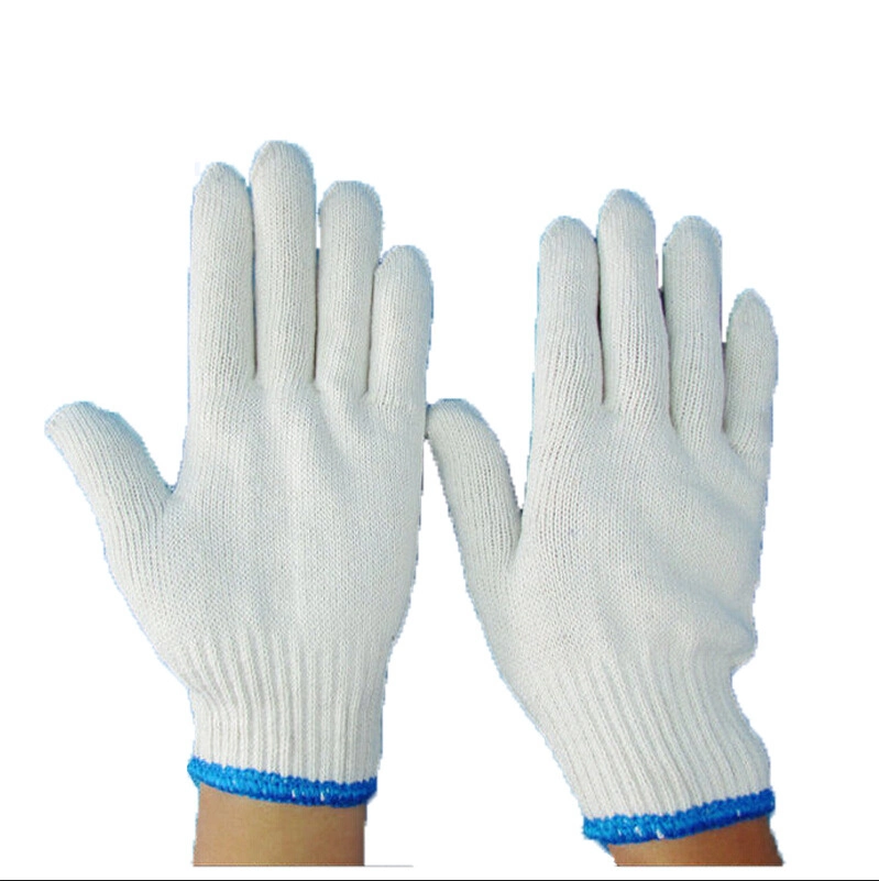 Cotton Safety Gloves Abrasion-Resistant Lampshade Cotton Exit Yarn White Cotton Safety Gloves