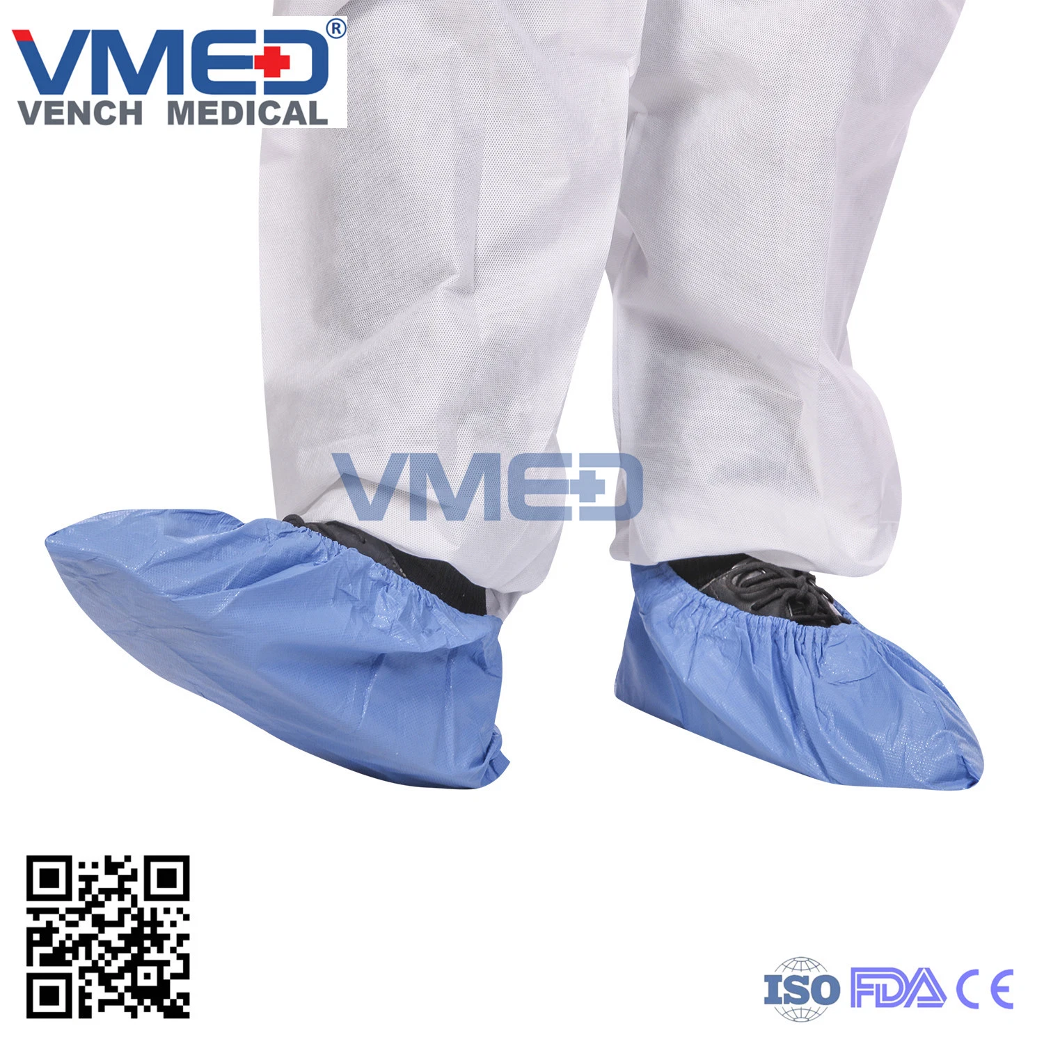 CPE Shoe Cover, Medical Hospital Industry CPE Disposable Overshoes, Disposable CPE Non-Woven Shoe Cover, Protective CPE Shoe Cover, Non-Wpven Shoe Cover