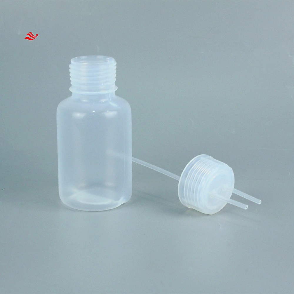 250ml PFA Washing Gas Reaction Absorption Bottle Connection 1/8 or 1/4 Tube