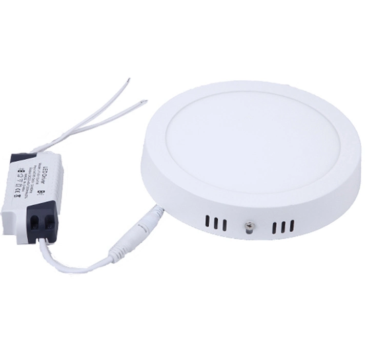 Aluminum Frame IP20 12W LED Surface Mounted Super Bright Ceiling Surface Round LED Panel Lights for Storage Room