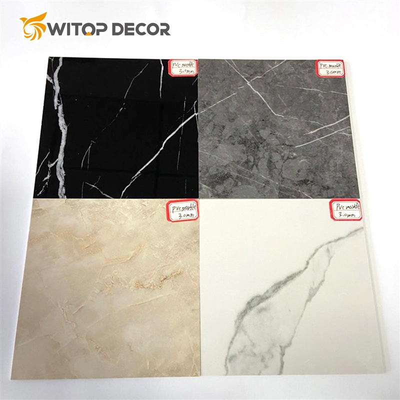 2023 Smoke Proof Precision Film PVC UV Marble Sheets for Wall Decoration