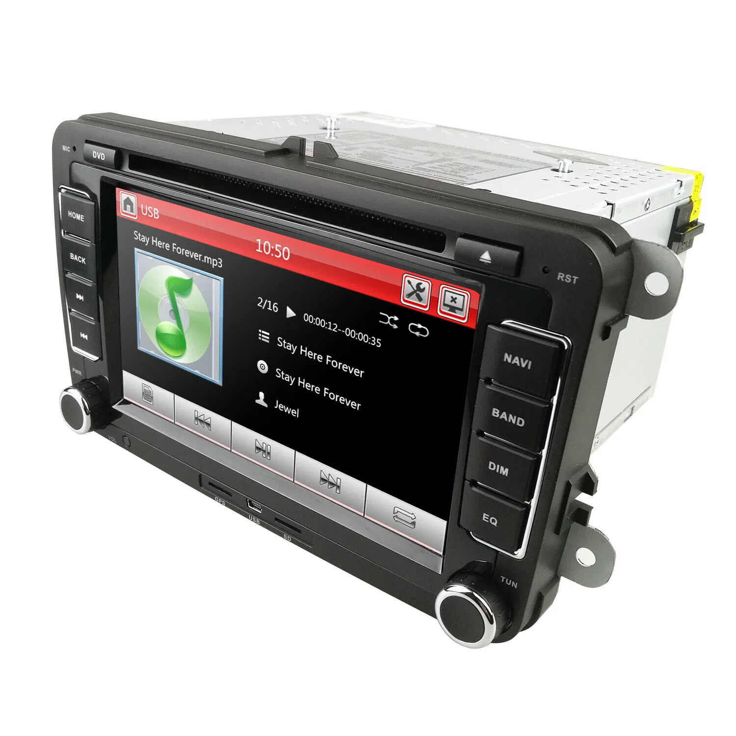 7 " de l'Autoradio multimédia automobile Vidéo + audio stéréo lecteur de DVD de navigation GPS pour VW Volkswagen