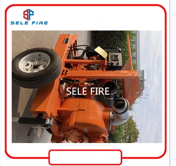 Two Wheels Trailer Mounted Diesel Engine Driven Non-Clogging Self Priming Sewage Pump, Diesel Slurry Pumps, Diesel Gravel Pump, Diesel Peripheral Sewage Pump