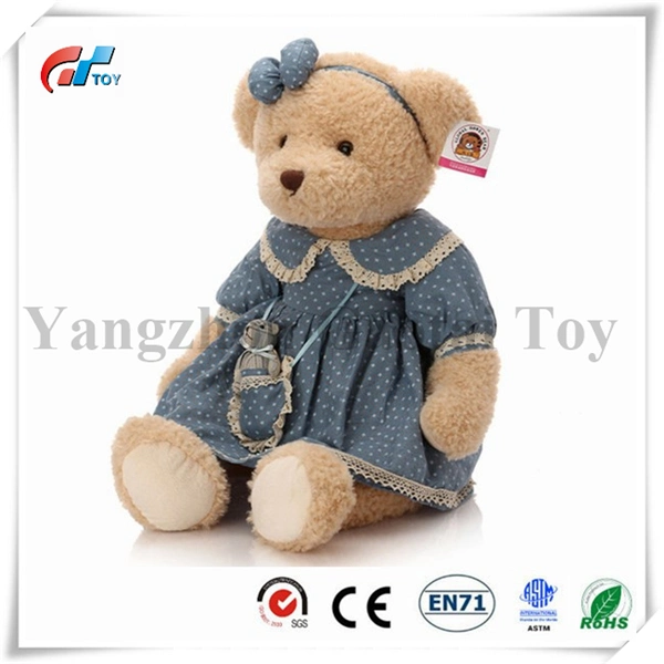 Ours en peluche animal en peluche Blue Teddy Toy Soft Fancy pour enfants