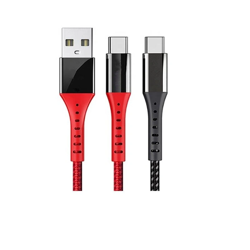 Nylon Braided USB-C to USB a 2.4A Type C Fast Charger Cable 2.0 Type-C C-Type Data USB Cable