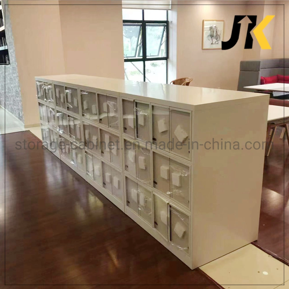 Filing Display Book Cabinet Metal Shelf Glass Door Steel Office Bookcase