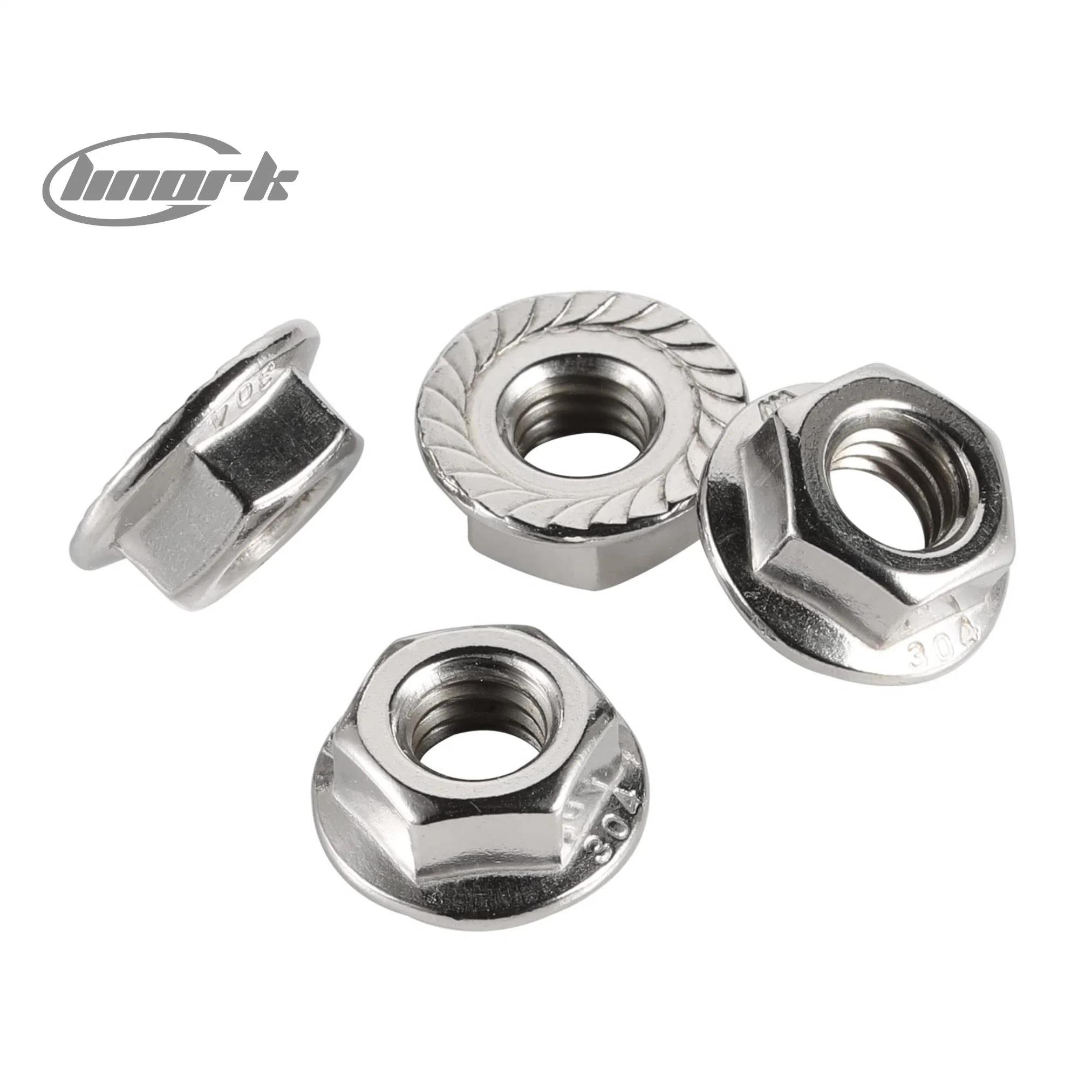 304 Stainless Steel High Strength Hex Flange Locking Nut Made in China