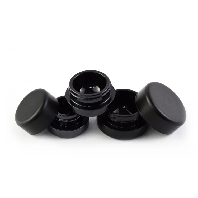 Wholesale Extract Oil Storage Black UV Container, Smell Proof Mini Wooden Plastic Packaging Storage Containers with Bakelite Cap