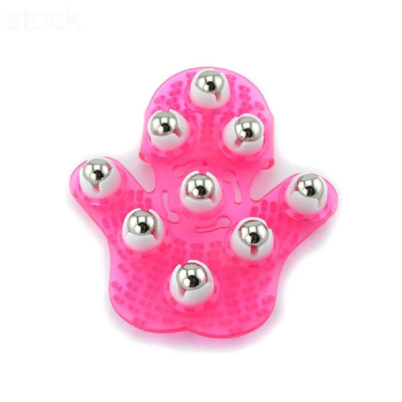 360 Degree Rotation 9 Metal Balls Held Hand Massager Palm Shaped Yoga Rehab Pain Relieve Massage Roller Glove