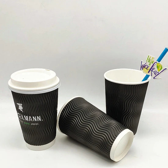 Disposable Recyclable Customized Paper Cups Double Wall 8oz