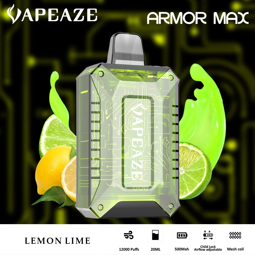 Armadura original Max 12000 Puffs desechable VAPE 18ml capacidad Fillable Vaporizador al por mayor