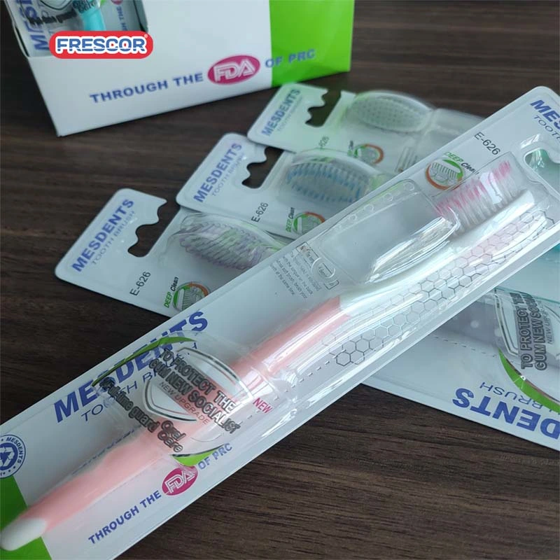 Customized Color OEM Big Head Cheap Soft Double-Tapered Bristles Adult Toothbrush