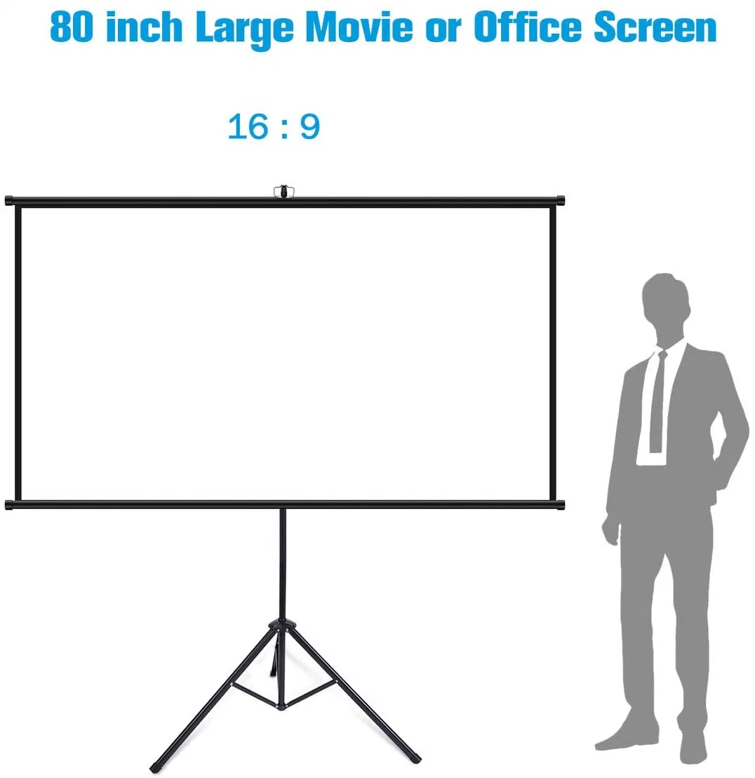 Mobile Portable Stand Tripod Projection Screen 200X200cm, Movie Screen